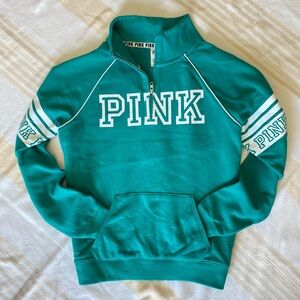PINK Collector’s Retro Old School Oversized Quarter Zip Pullover
